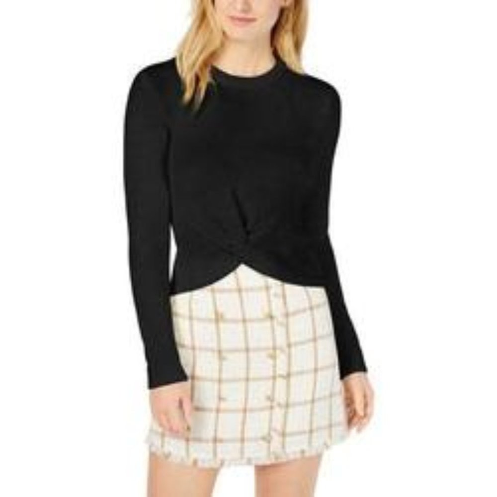❌Leyden women's knot front sweater black medium